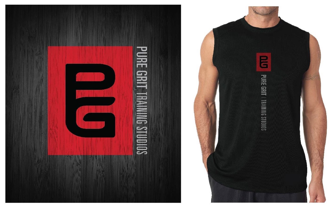 Pure Grit &mdash; Pure Grit Training Studios &mdash; gym identity, mark and apparel.